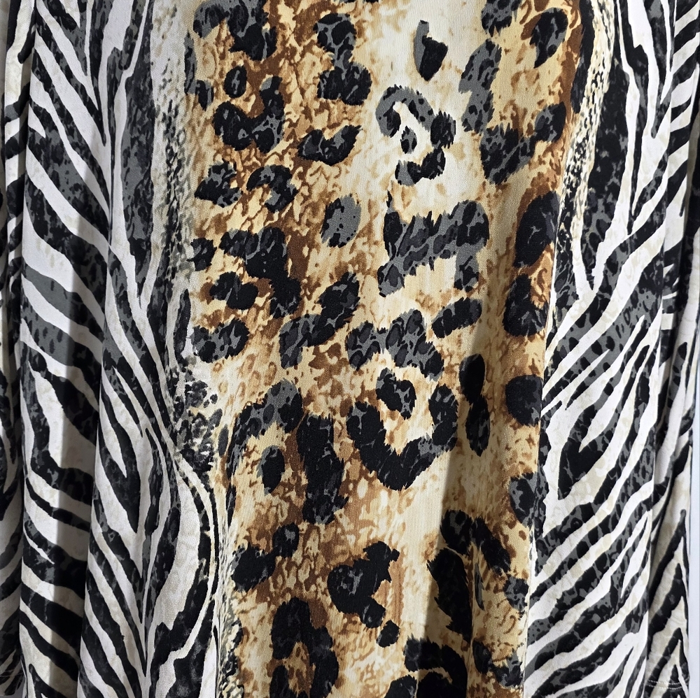 Ruby Rd Cheetah Top Plus Size 1X - Picture 3 of 12
